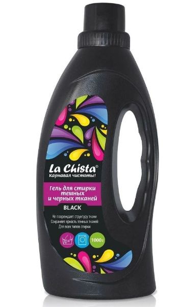 Изображение товара Гель для стирки Black для темных и черных тканей La Chista 1л Гель для стирки Black для темных и черных тканей La Chista 1л фотография