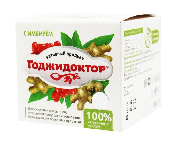 Изображение товара Экстракт плодово-ягодный «Годжидоктор» с имбирём 100 г Экстракт плодово-ягодный «Годжидоктор» с имбирём 100 г фотография