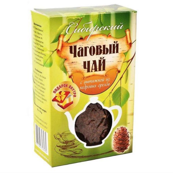 Изображение товара Чаговый чай с вытяжкой из кедр орехов Экоцвет 70г Чаговый чай с вытяжкой из кедр орехов Экоцвет 70г фотография