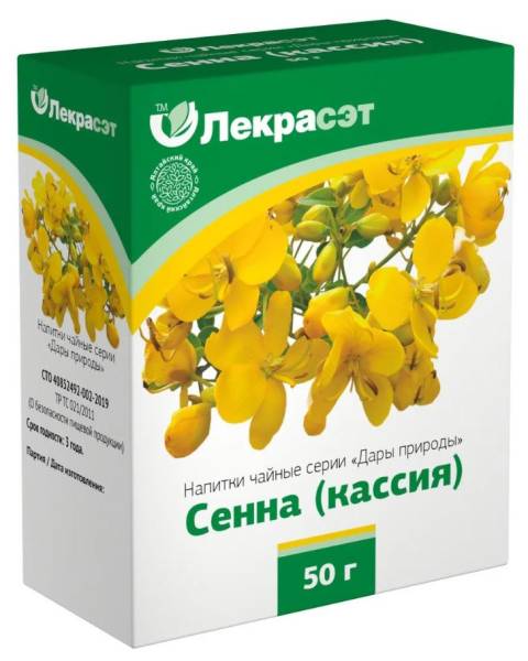 Сенна, (кассия) листья, 50 г (Лекра-сэт) фотография