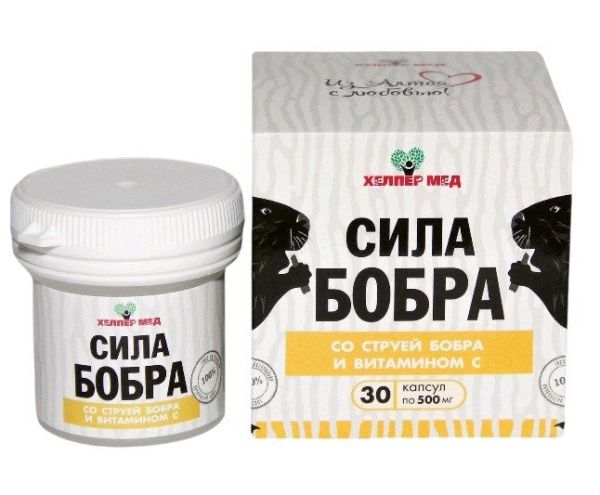 Изображение товара Хелпер Мед Сила Бобра с струей бобра и витамином С 30 капсул Хелпер Мед Сила Бобра с струей бобра и витамином С 30 капсул фотография