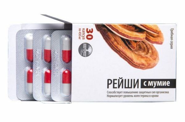 Изображение товара Рейши с мумиё Алфит 30 капсул Рейши с мумиё Алфит 30 капсул фотография