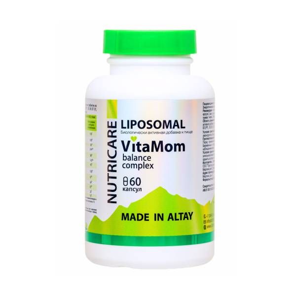 Комплекс витаминов VitaMom для кормящих и беременных БАД Nutricare Liposomal 60 капсул фотография