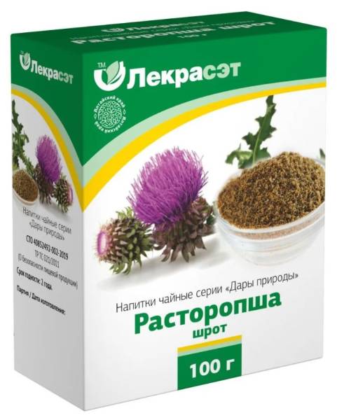 Расторопша шрот чайный напиток Лекра-Сэт, 100г фотография